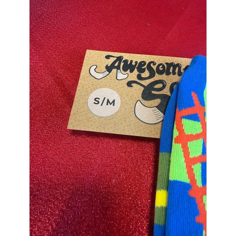 Bundle  2 New Awesome Socks Club Crew Socks 